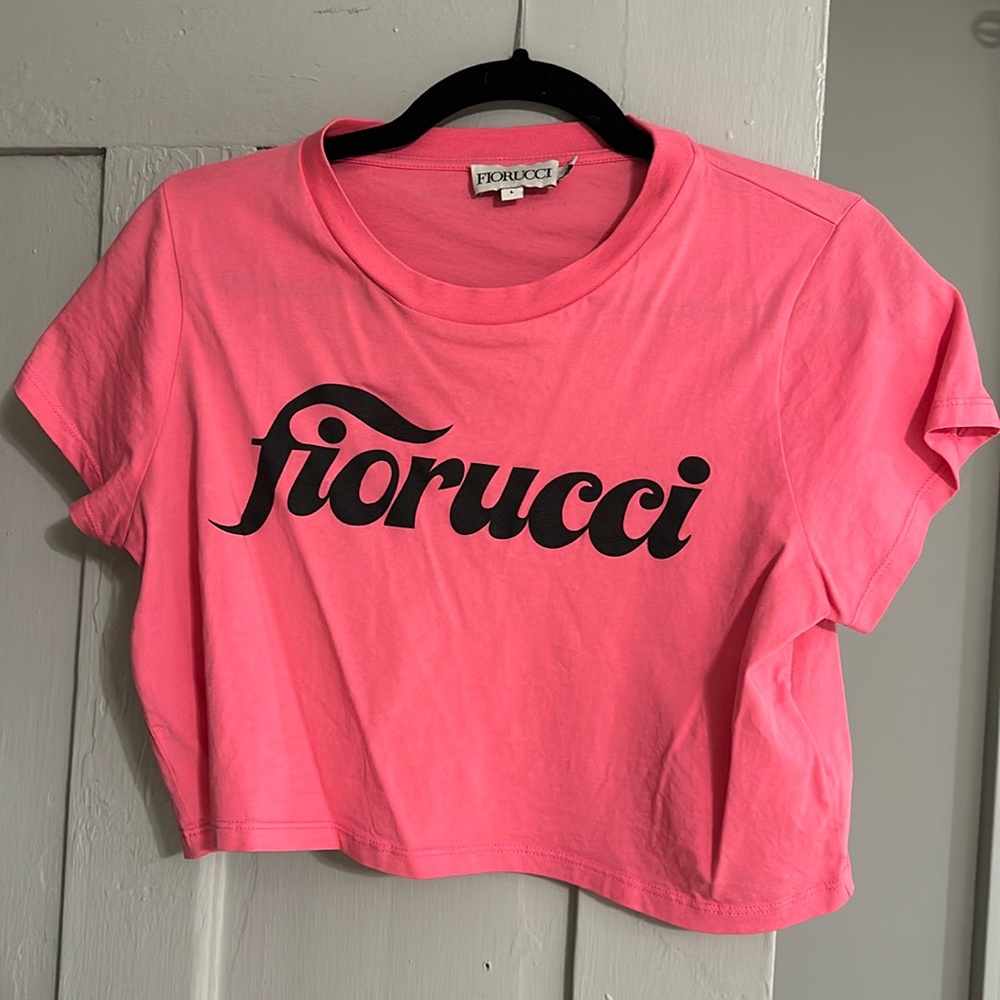 Fiorucci cropped pink tshirt